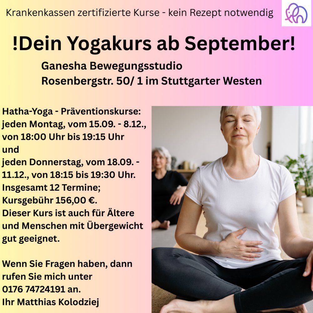 Event image for Präventionskurs "Yoga für Anfänger und Wiedereinsteiger" 